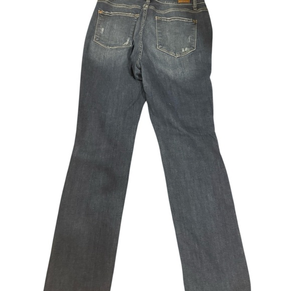 JUDY BLUE JEANS Distressed Denim Straight Leg Jeans SIZE 13 - Picture 2 of 4